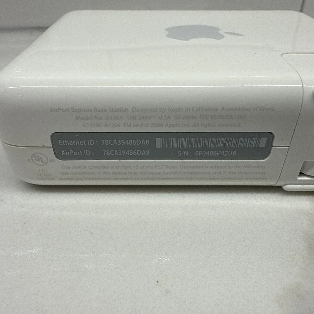 Apple A1264 802.11n Airport Express 54 Mbps Wireless Base Station